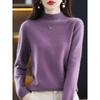 Maglione in lana merino e cashmere Maglione lavorato a maglia da donna Dolcevita Pullover a maniche lunghe Abbigliamento autunno inverno Maglioni caldi