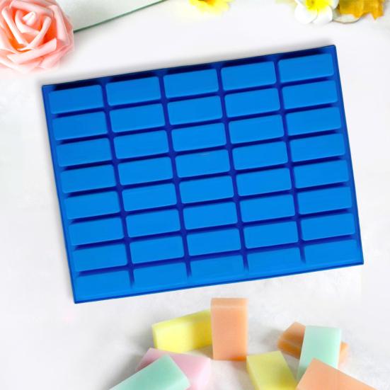 

Cake Mold Heat-resistant Easily Demoulding Food Grade Non-Stick DIY Baking Silicone 40 Gird Long Ice Lattice Cake Mold Bakery Use