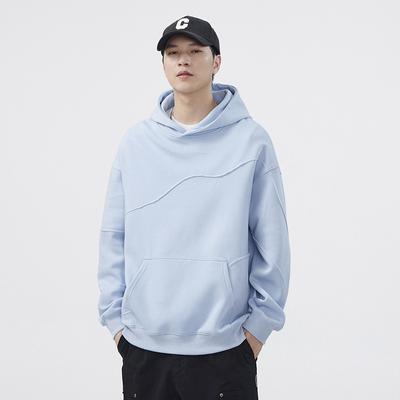 Amerikanisches High-Street-Herren-Kapuzensweatshirt, schwere Qualität, Used-Look, Herbst, locker, bequem, schlicht, vielseitig, hochwertige und trendige Jacke