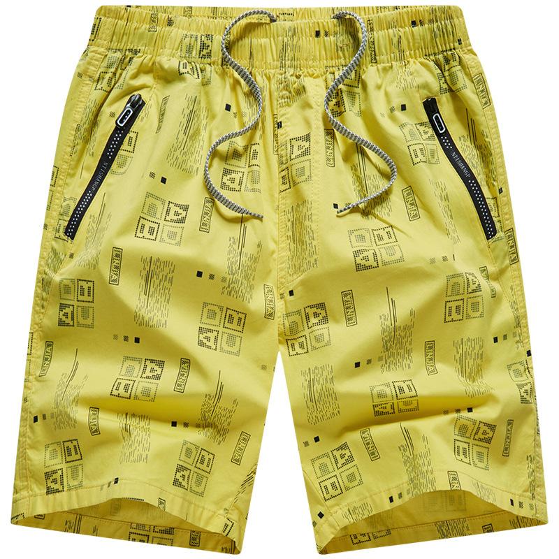 Workwear Cropped Cotton Cropped Shorts Men's Summer Plus Size Loose Fit