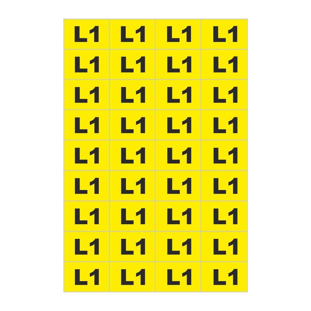 Self-adhesive marking board PHASE L1. NOZ Piece = sheet, on 1 sheet