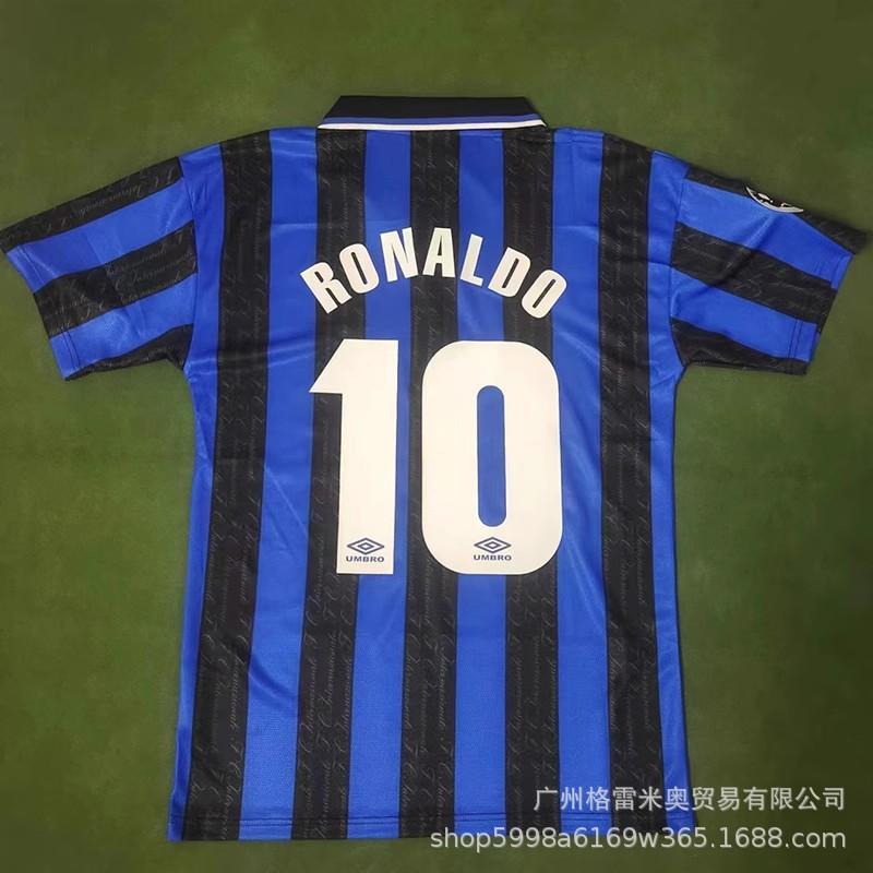 09-10 Inter Retro Jersey Ronaldo Inter Milan 2001/02 Jersey Football Jersey