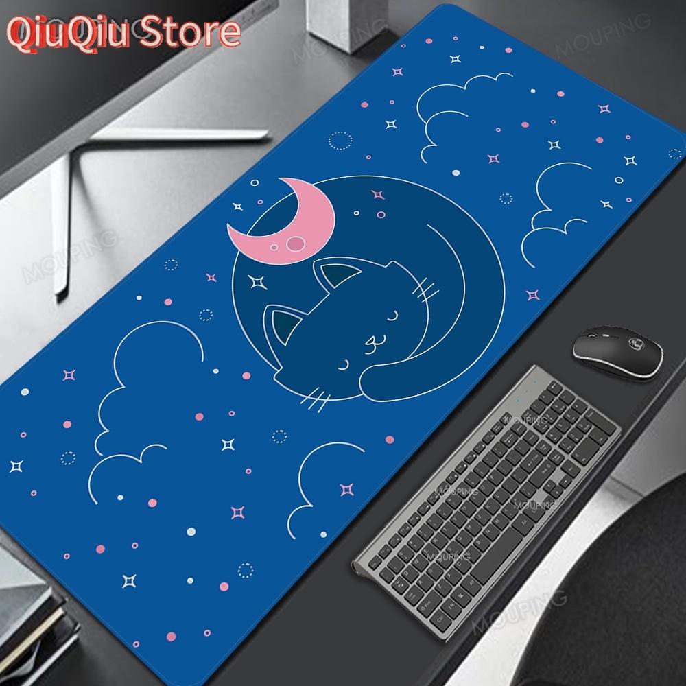 Cartoon Cat Mousepad Gamer Girl Office Carpet Kawaii Cute Desk Accessories Pink Deskmat Mouse Pad Anime Keyboard Computer Mouse