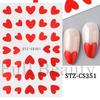 Nail Art Stickers Ins Red Lip Cherry Strawberry Y2K Sweet Cool Style Bow Digital Adhesive Nail Stickers