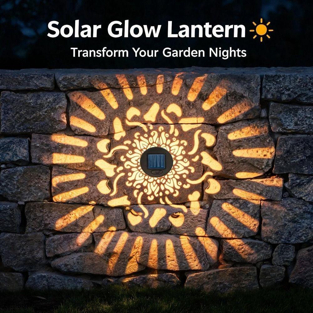 Sunflower Mandala Solar Wall Lamp Waterproof Fence Wall Light Pathway Landscape Warm