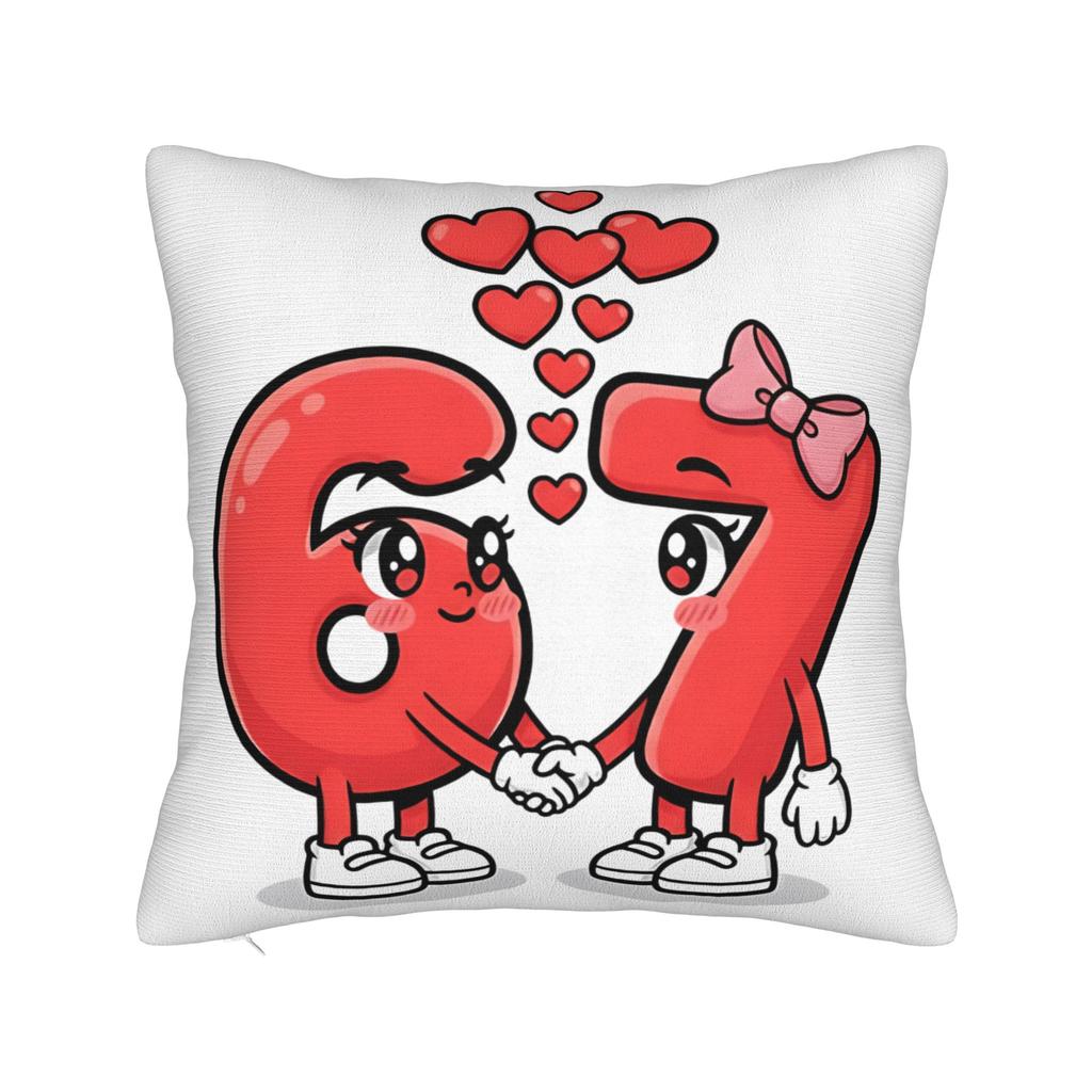 Valentine'S Day 6 7 Meme Pillow Cover Fashion Pillow Case For Chair Sofa Home Decor Print Pillowcases Gift