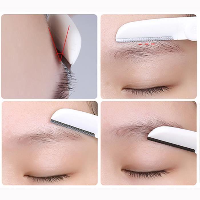 Rasoir À Sourcils Acier Inoxydable Bleu / Rose / Jaune