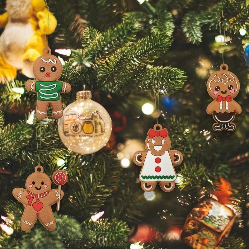 12pcs Sport Gingerbread Man Pendants Christmas Tree Hanging Ornament 2026 Xmas Noel Navidad Home Decoration New Year Gift 2026
