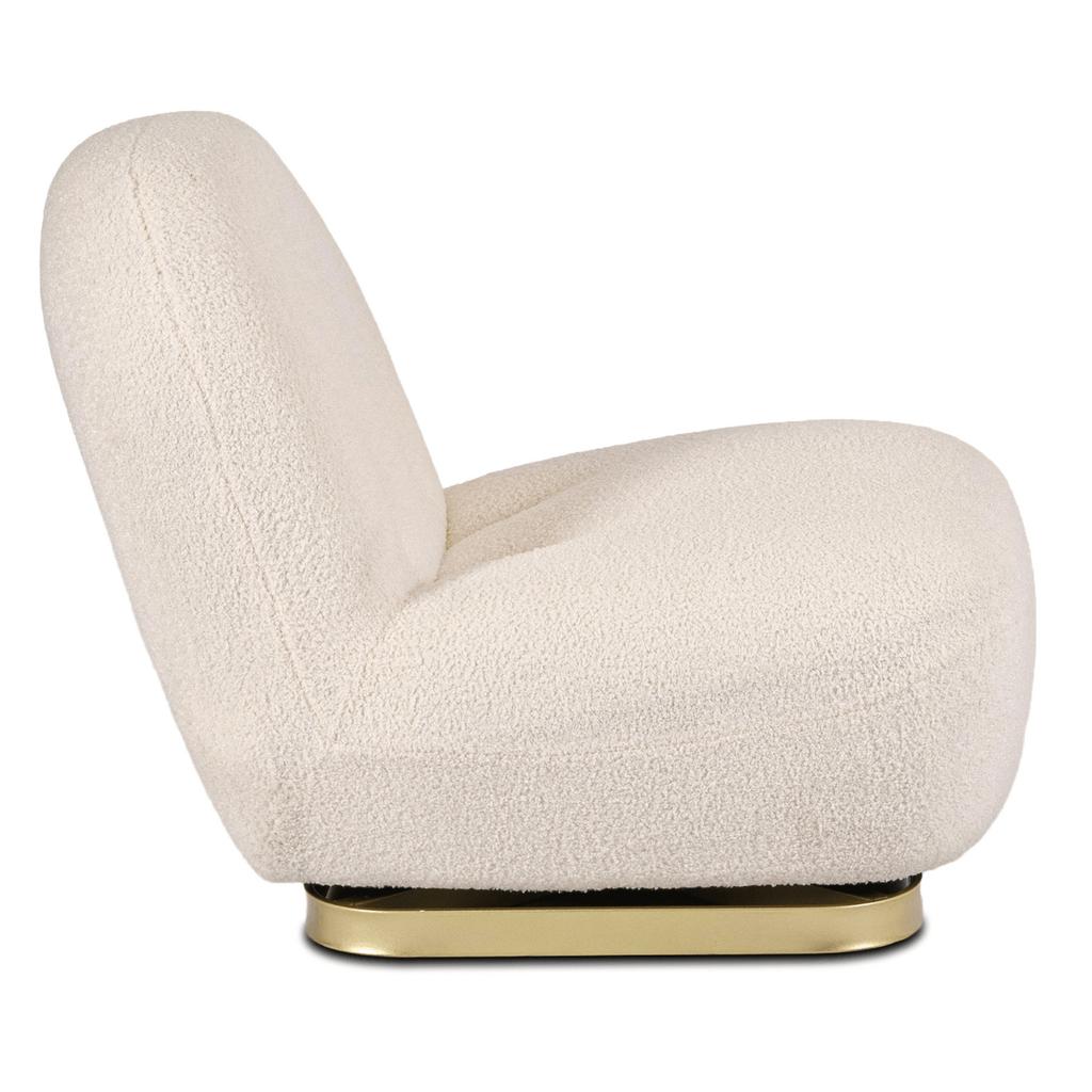Sonny Cream Boucle Modern Swivel Lounge Chair