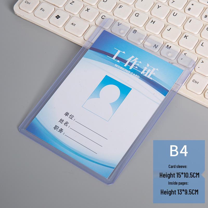 Double-Sided Transparent ID Holder with Lanyard for Student, Access, or Conference Pass and QR Code Tag