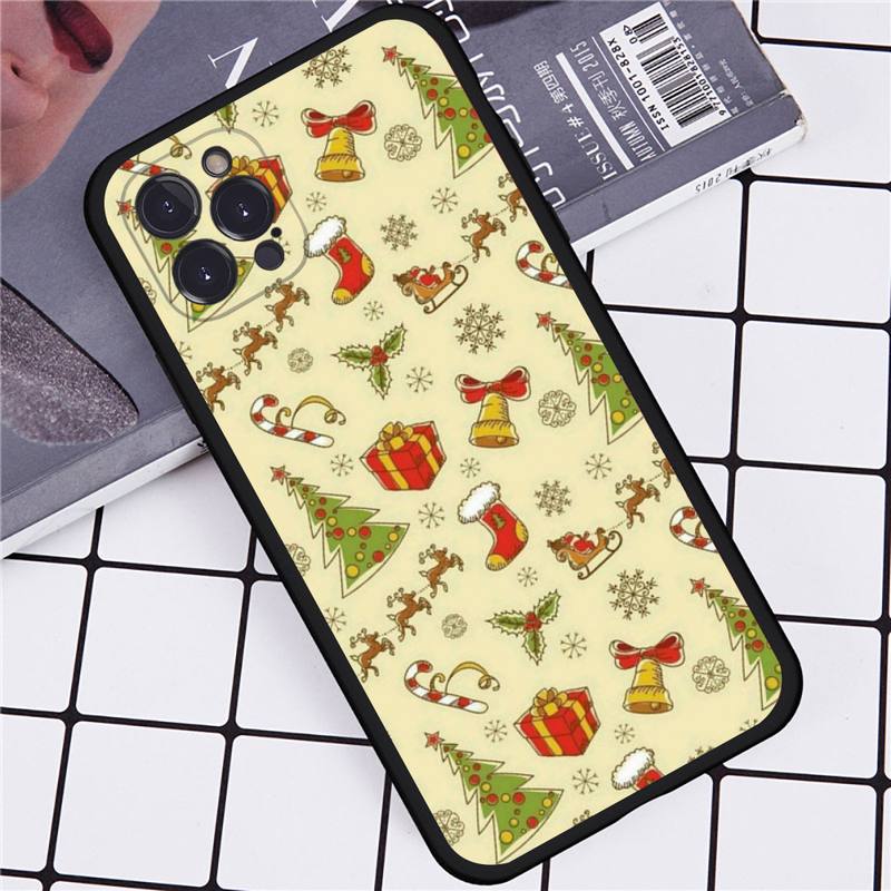 Christmas Santa Claus Elk Phone Case For iPhone 14 11 12 13 Mini Pro Max 8 7 6 6S Plus X SE 2020 XR XS Funda Case
