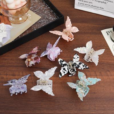 Αξεσουάρ Μαλλιών Ασετάτ Πεταλούδα Κλάμερ Μαλλιών Πολύχρωμα Γαλλικού Στυλ Εργαλεία Στυλιζαρίσματος Μαλλιών Ρετρό Κομψά Κλάμερ Μαλλιών Γυναικεία Γλυκά Φουρκέτες