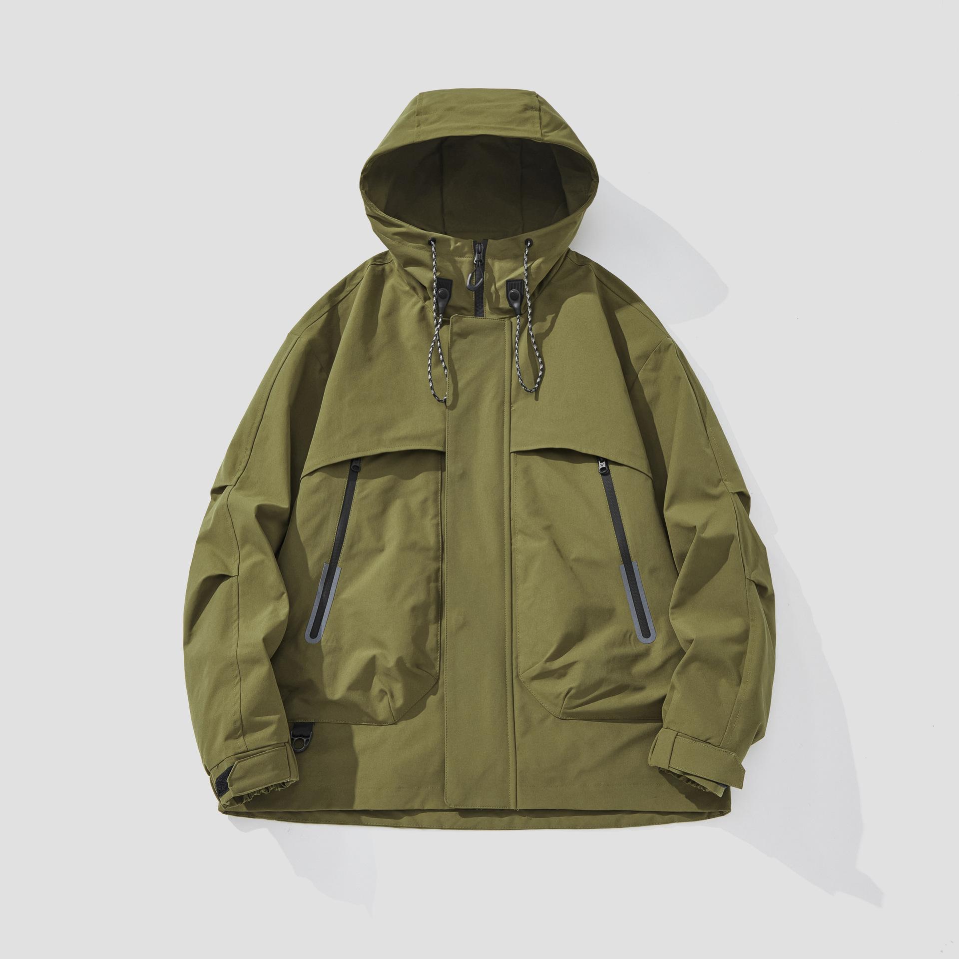 

Модная брендовая куртка Ruffian Handsome Tooling, мужская сезонная куртка с капюшоном для активного отдыха, универсальная повседневная куртка 4XL зелёный