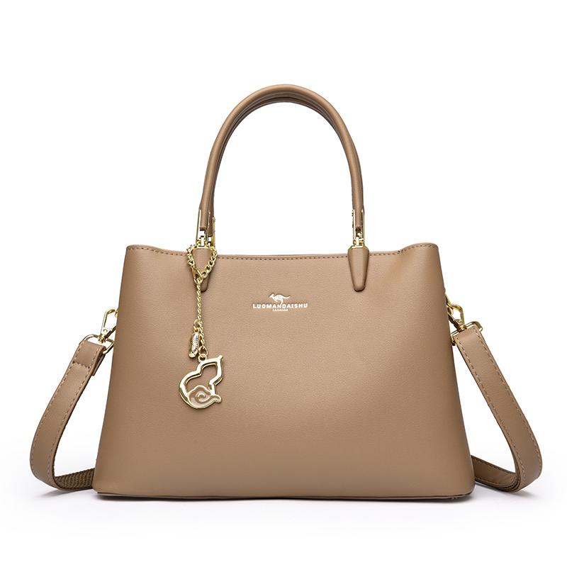 3-Layer Pocket Design New Luxury Designer Women's Handbag Fashion Trendy Ladies Shoulder Bag Simple Vintage Girls Shopping Tote