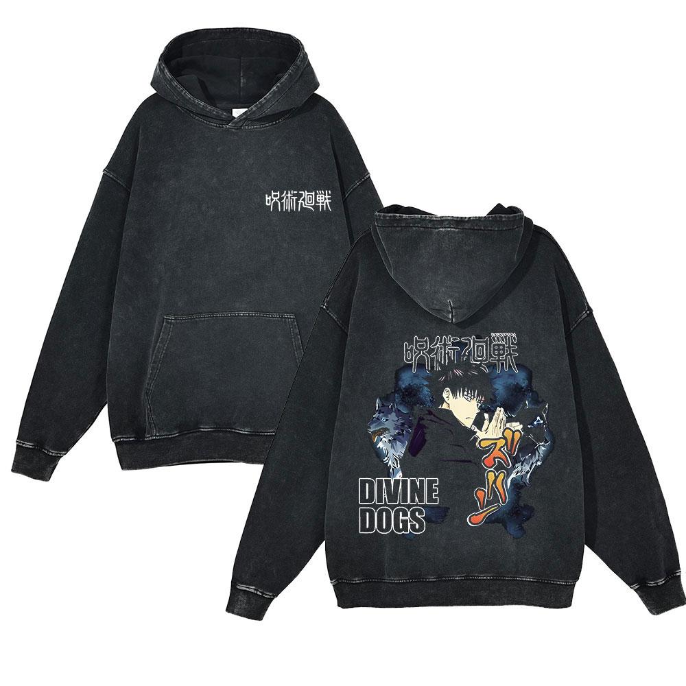 Anime Jujutsu Kaisen Geto Suguru Funny Print Hooded Men Women Cotton Hoodies Plus Size Streetwear Harajuku Vintage Sweatshirt
