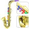 Saxophone for Kids Musical Instruments Toy Fake Saxophone Prop Trumpet Toy Clarinet with 8 Colored Coded Keys Educational Toy for Toddlers Children