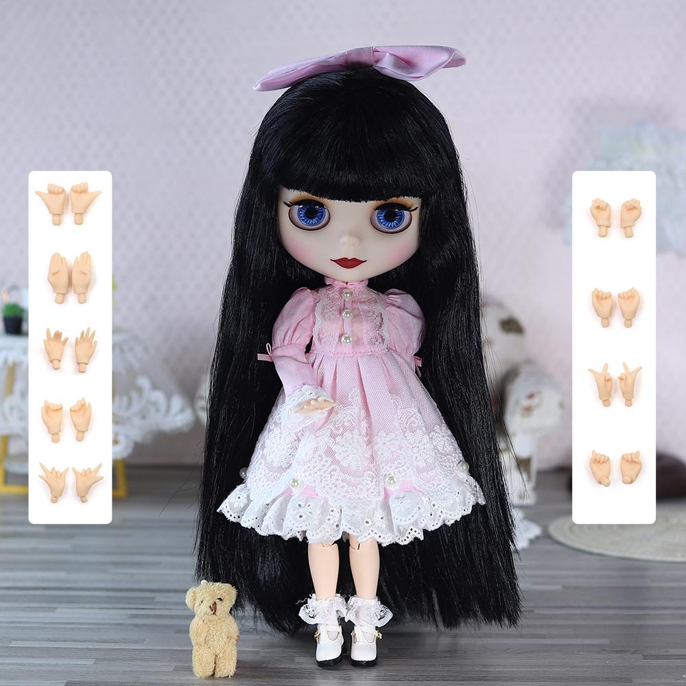 ICY DBS Blyth Кукла 1/6 шарнирная 30см Белая кожа Черные волосы Набор Кукла BJD Игрушка Модный Подарок nude doll hand ab