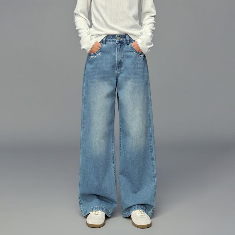 ELLE KIDS Girls  Embroidered Denim Jeans 165