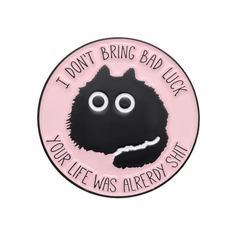 

I Love Meow Enamel Pins Custom Oil Painting David Meowie Good Vibe Brooches Lapel Badges Cartoon Animal Fun Jewelry Gift Friends