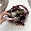 Metal Stud Rivet Shoulder Bag Spicy Girl Drawstring Crossbody Bag Simple Y2k Underarm Bag  Daily