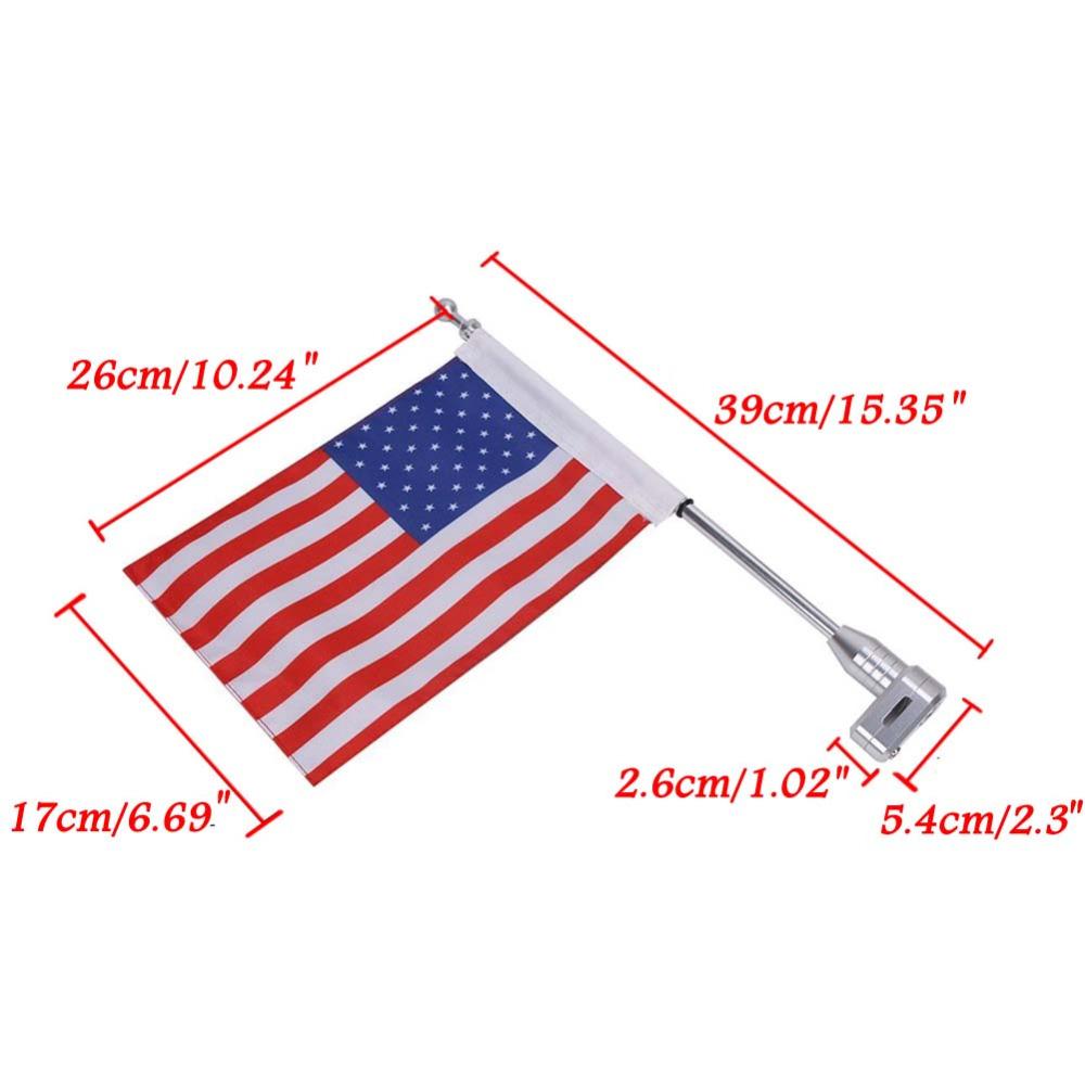 Universal Motorrad Flaggenhalter Für Gepäckträger – Verstellbar, Chrom/schwarz Für Harley & Touring