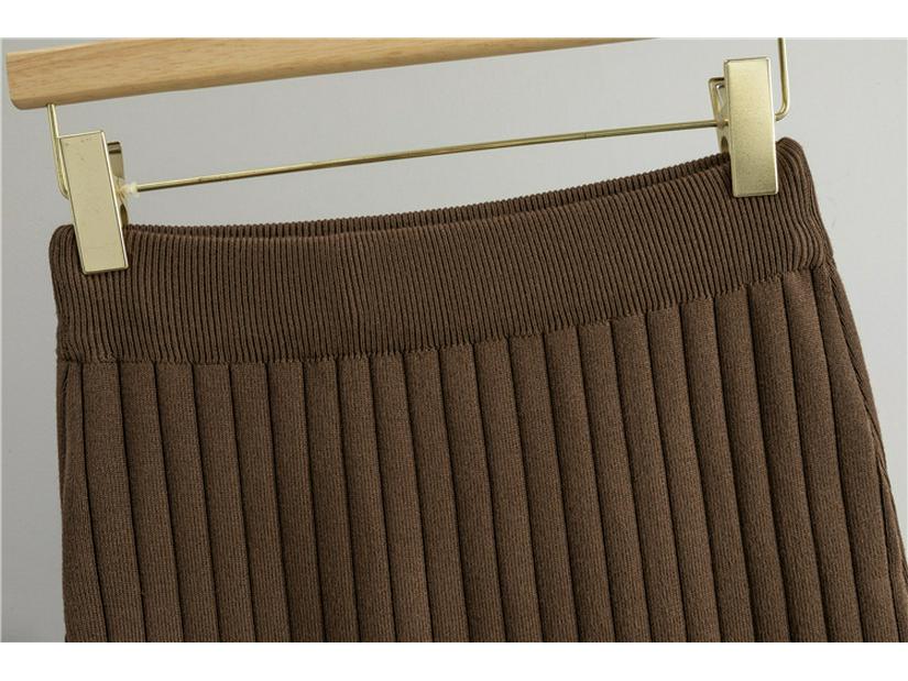 Europäisches Strick-Cardigan- und Rock-Set für Damen - Glockenärmel, Frühling-Herbst, Koreanischer Stil