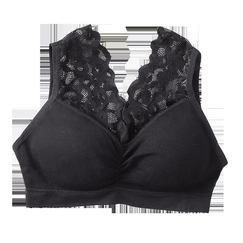 Nahtloser hochelastischer Spitzen-BH ohne Träger und Camisole