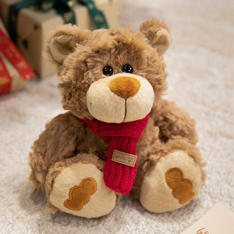 Cross Border 8 Inch Grabber Doll Teddy Bear Doll Birthday Gift Scarf Bear Doll Bear Plush Toy