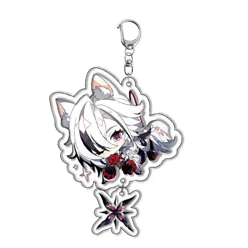 Raiden Shogun Klee Nahida Q Type Genshin Impact Cartoon Keychain Acrylic Bag Keyring Pendant Trendy Gift