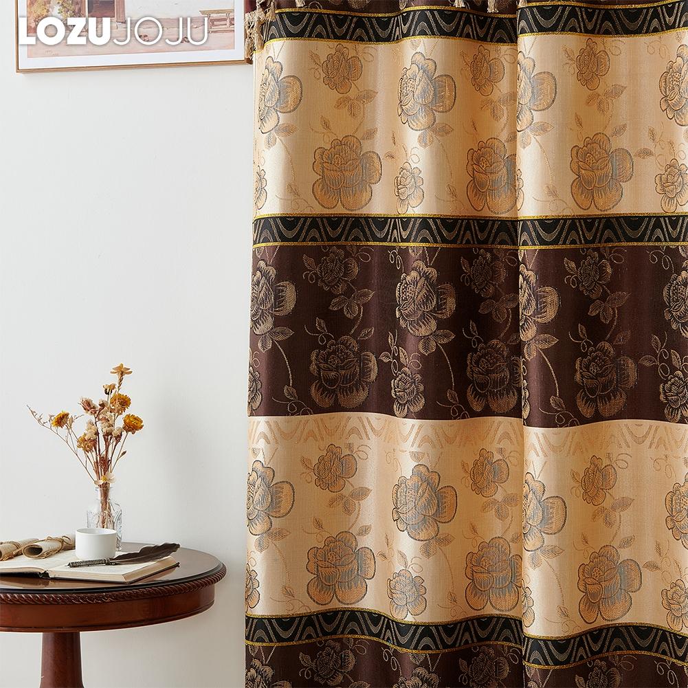 1PC LOZUJOJU 70-80% Blackout European Luxury Jacquard Integrated Curtains for Bedroom Living Room Home Decor