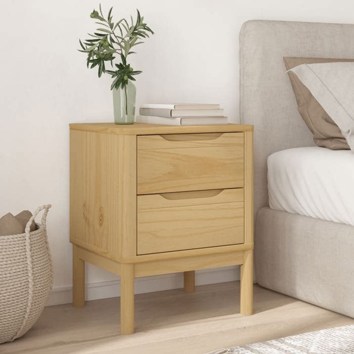VidaXL Bedside Table Brown Wax 45x39x57 Cm Solid Pine Wood, Side Table, Bedside Cabinet, Bed Table, Table of 374002