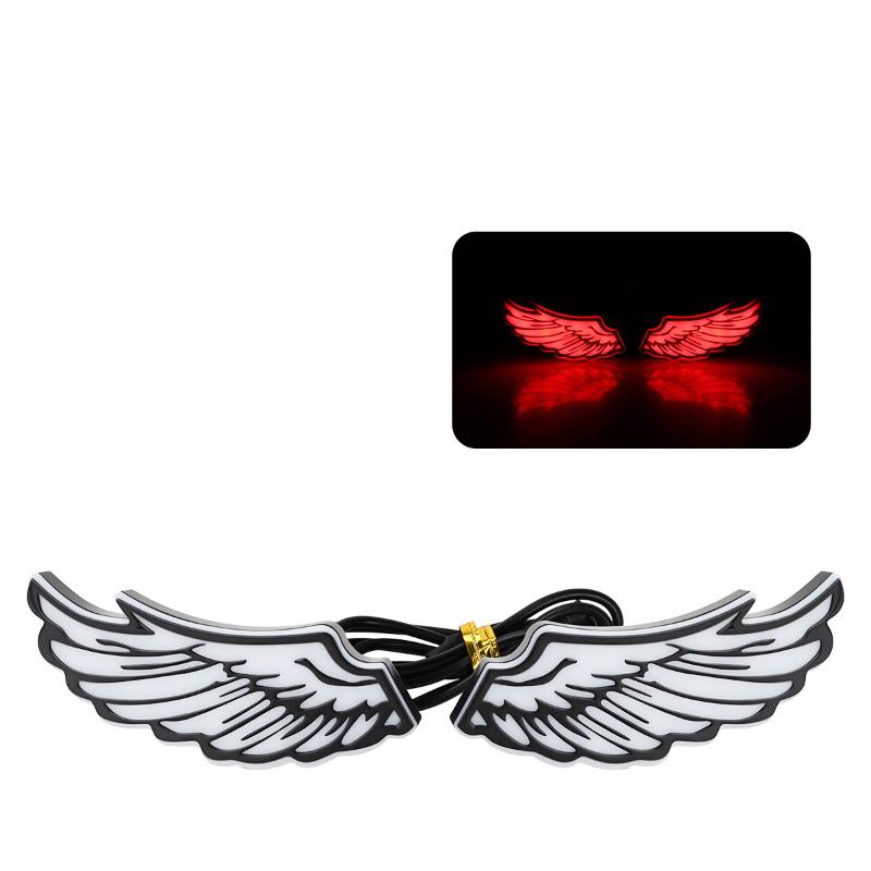 Motorcycle Led Wing Shape Eagle Eyes Light Rear Tail Lamp Decorative Light Creative Flashing Indicator Blinker Signal Light