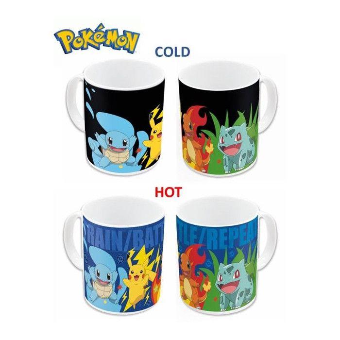 Mug - Pokemon - Thermoréactif - 325mL - Porcelaine/Céramique/Grès - Cylindrique