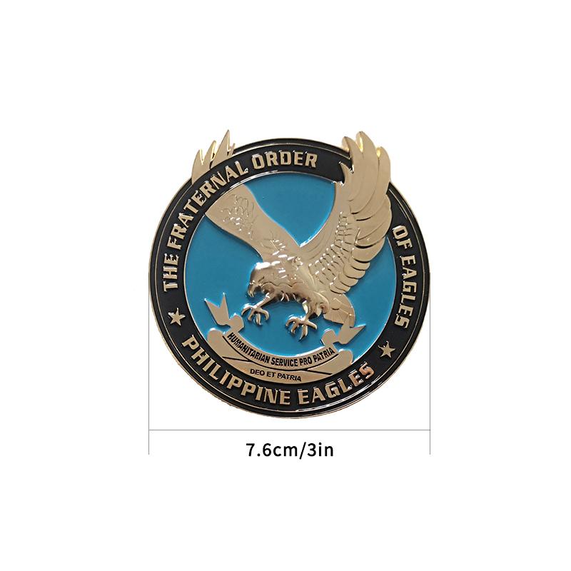 Masonic Car Emblem  THE FRATERNAL ORDER of EAGLES PHILIPPINE EAGLES  Zinc Alloy Symbol Gift for Freemason Cloth Accessories One Size