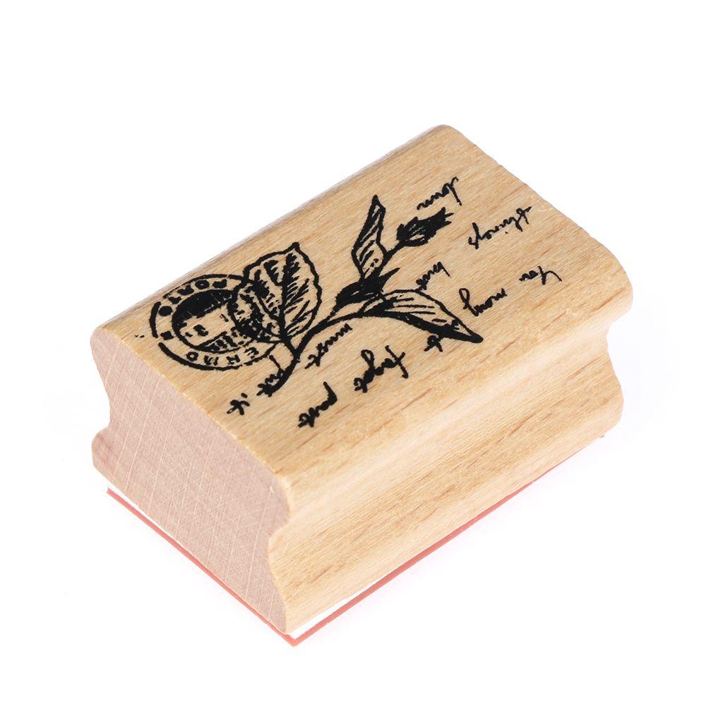 New Crafts Craft Wooden Rubber Stamps DIY Vintage Craft Scrapbooking