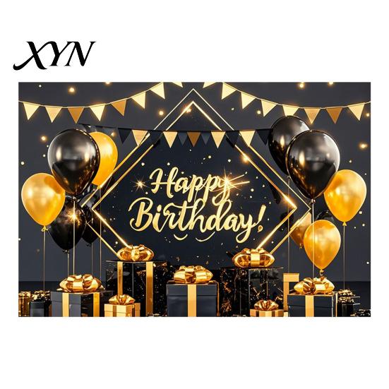 Bright Color Birthday Banner Happy Backdrop, Party Photo Background Cloth for Celebration, Reusable Bunting Flag Decor Kids Women, Supplies