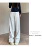 Women's Black Wide-Leg & Narrow Straight-Leg Sweatpants - Spring & Autumn 2025 Collection, Plus Velvet, Casual Banana Style