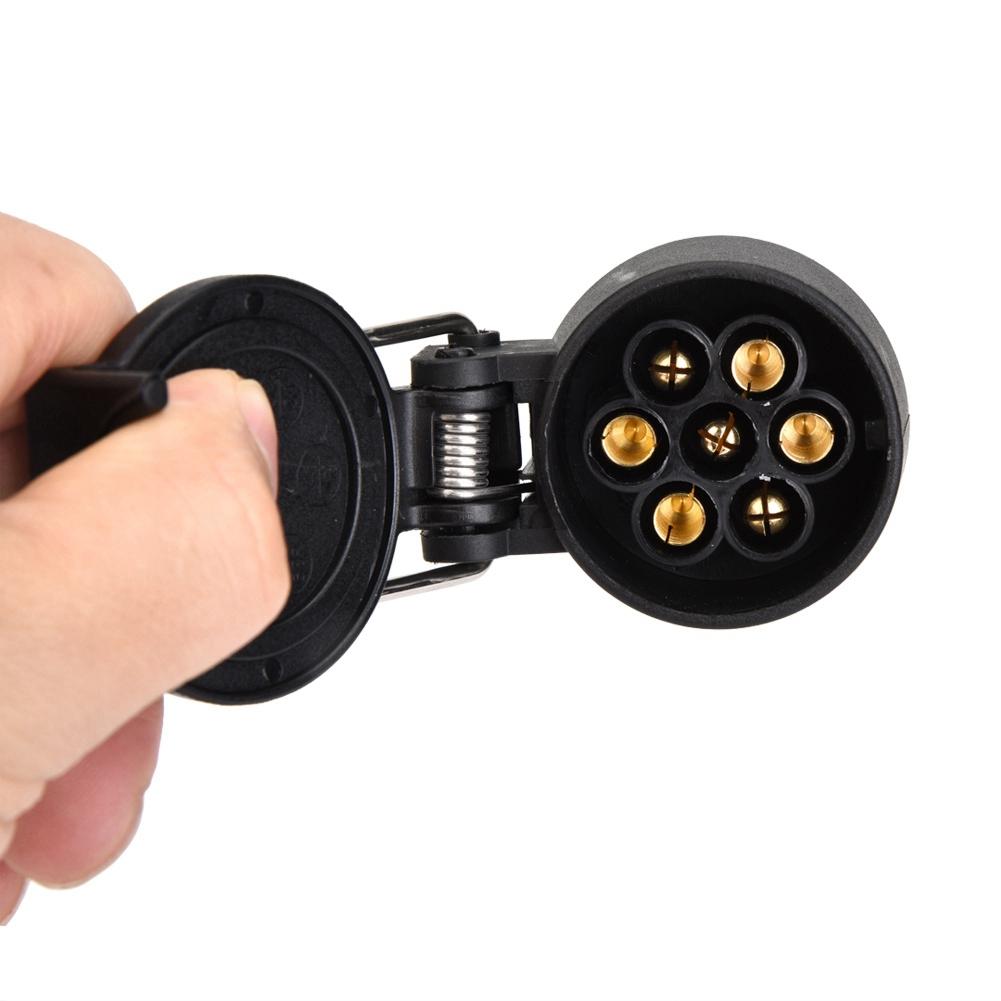 7-poliger Autoanhänger Steckdosenstecker Adapter Kabelverbinder für Wohnwagen Anhängerkupplung Abschleppen 12V