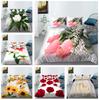 3D Modern Romantic Style Bedding Set Flower Quilt Cover Sheet/double Bed Full-size Bedspread Set Washable Comfortable Home Decoration