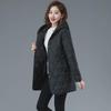 Women's Hooded Diamond-Quilted Winter Jacket 2024 - Solid Color, Warm Cotton, Long-Sleeved.