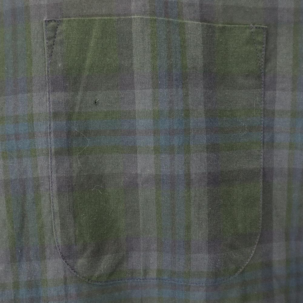 PENNEYS 60s Towncraft Vintage Open Collar Check Pattern Long Sleeve Open Collar Shirt Men's Used