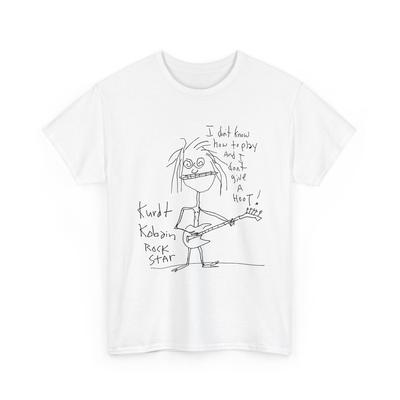 T-shirt riproduzione autoritratto di kurt cobain 1992