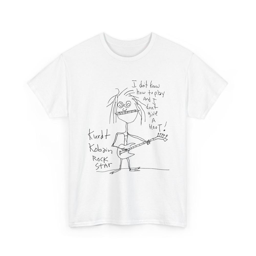 

1992 kurt cobain self portrait reproduction tshirt 4XL