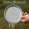 Titanium Purification Plate Stackable Camping Tray Anti-Fall Outdoor Fruit Salad Plate Creative Home Dish Plate Camping Supplies