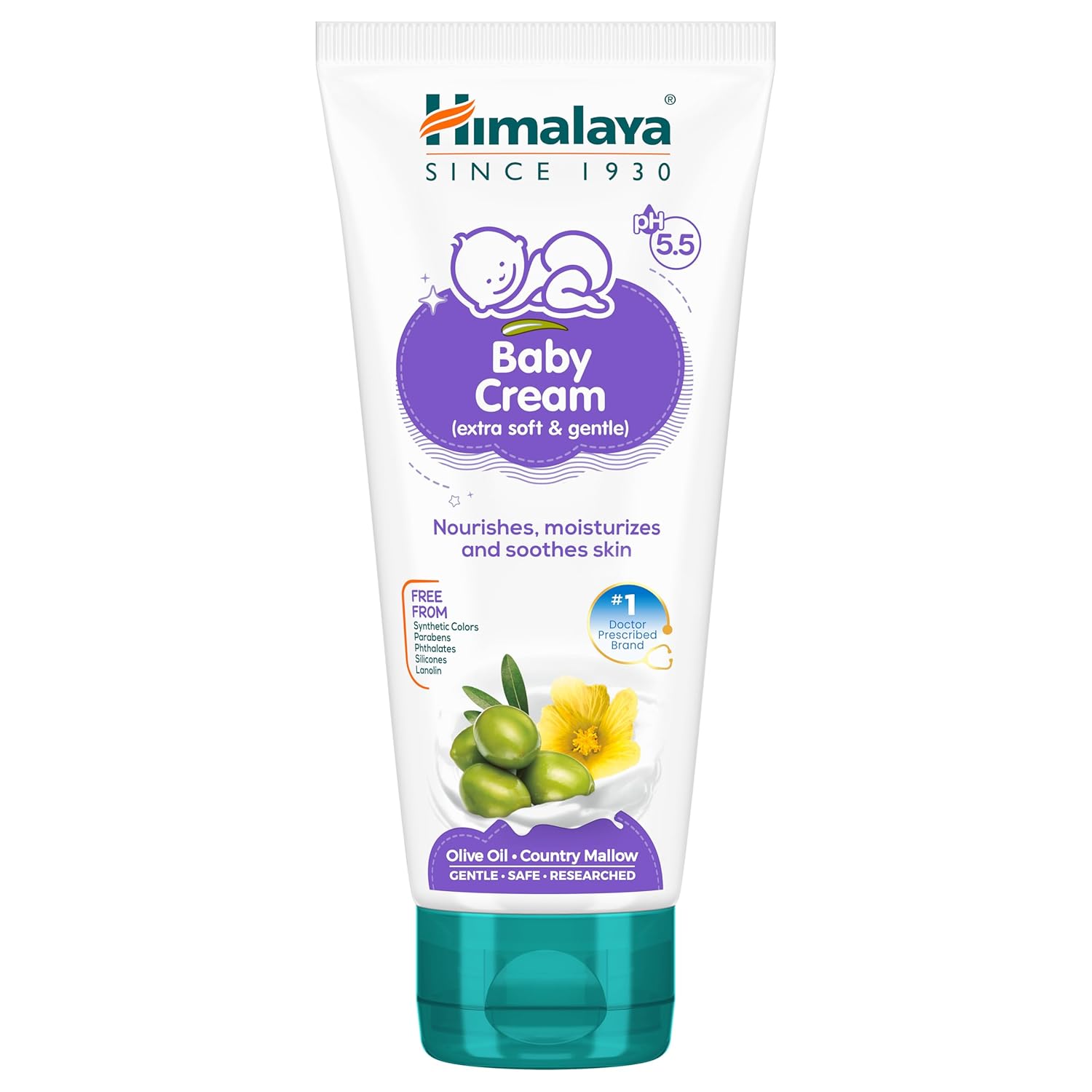 

Himalaya Baby Cream 200ml Face Moisturizer Day Cream For Dry Sensitive Skin, Unisex Protection