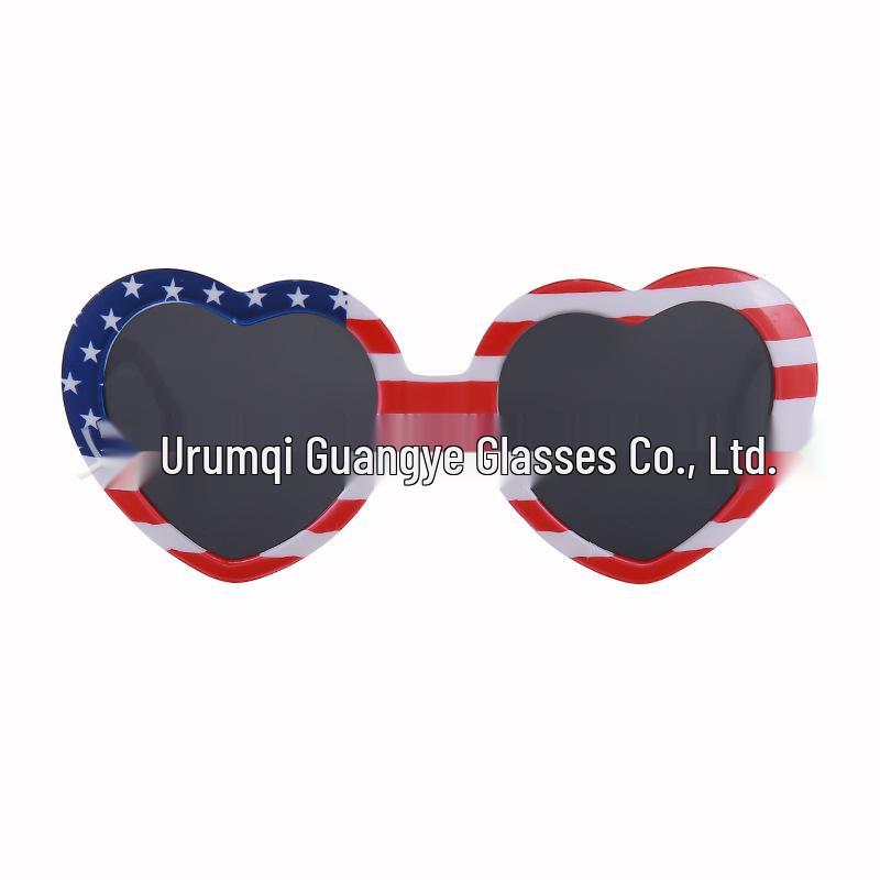 American Flag Peace Sign Glasses - Cross-Border Party & World Cup Decoration for Independence Day