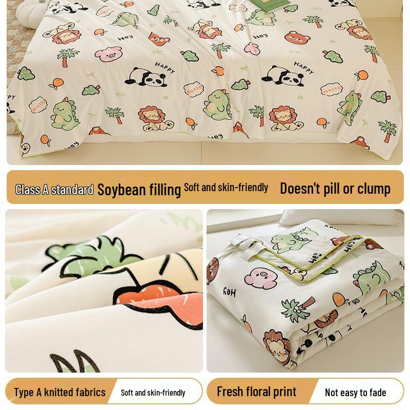 Leichte Baumwoll-Kinderbettdecke - Maschinenwaschbare Sommerdecke