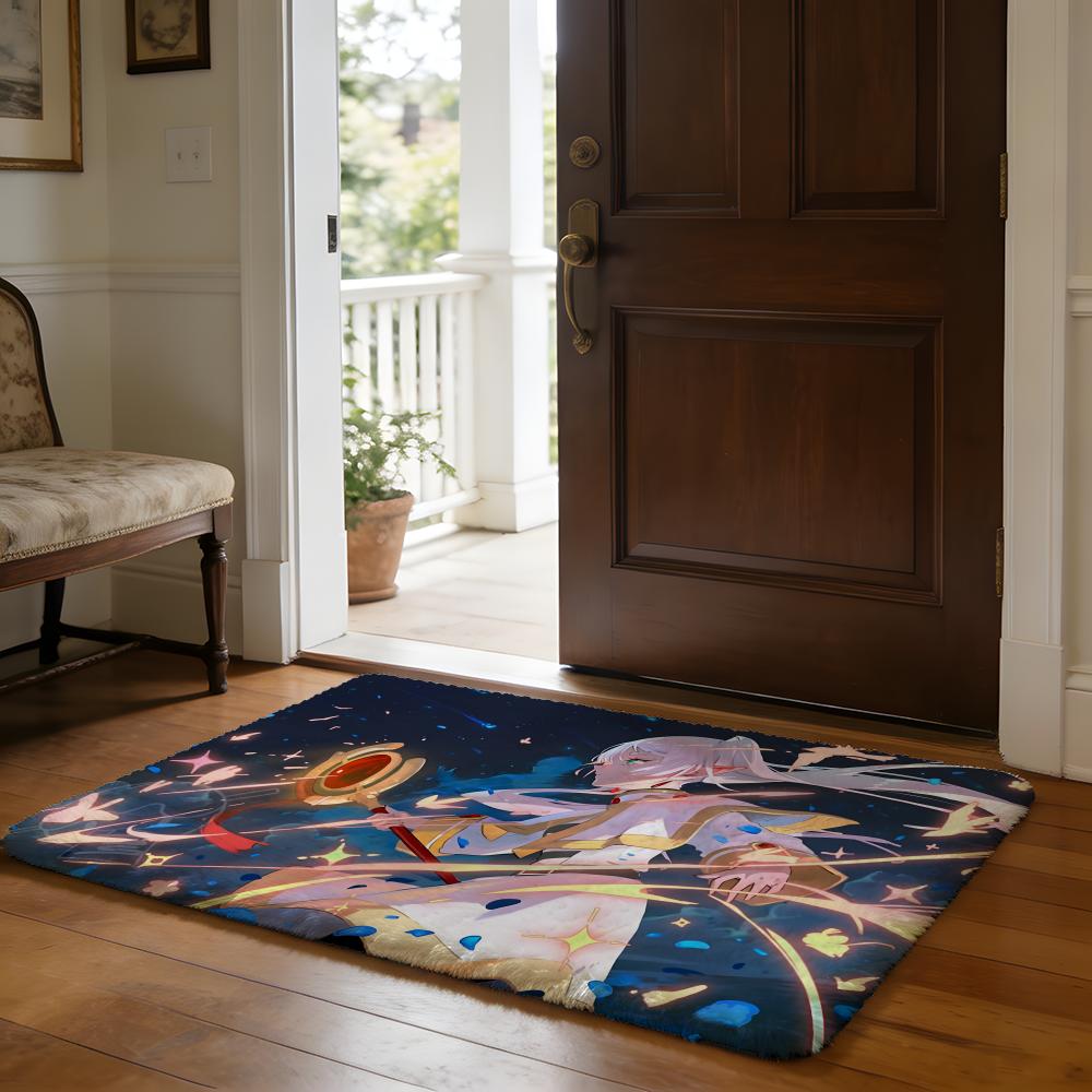 Floor Mat Soft Flannel Rug Non Slip Absorbent Mat for Bathroom Bedroom Home Decor Anime F Friend Hot Cute