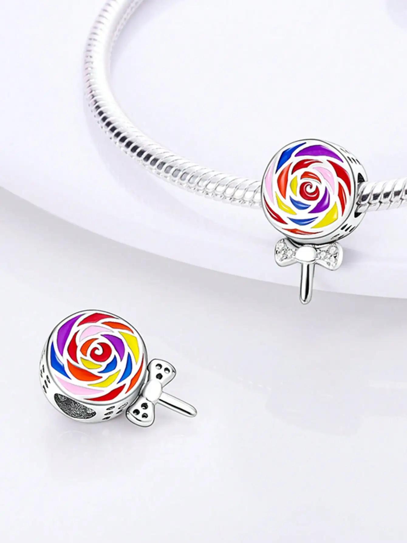 

Charms Plata Copper Colors Fruit Dessert Cherry Cake Beads Charm Pendant For Original Bracelet For Women Diy Jewelry Love Gift