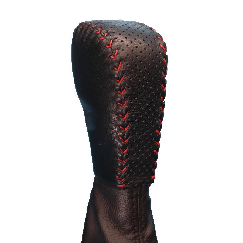 

New Real Leather Gear Shift Knob Cover For Ford Explorer 2016 2017 2018 Gear Ball Protector червоний